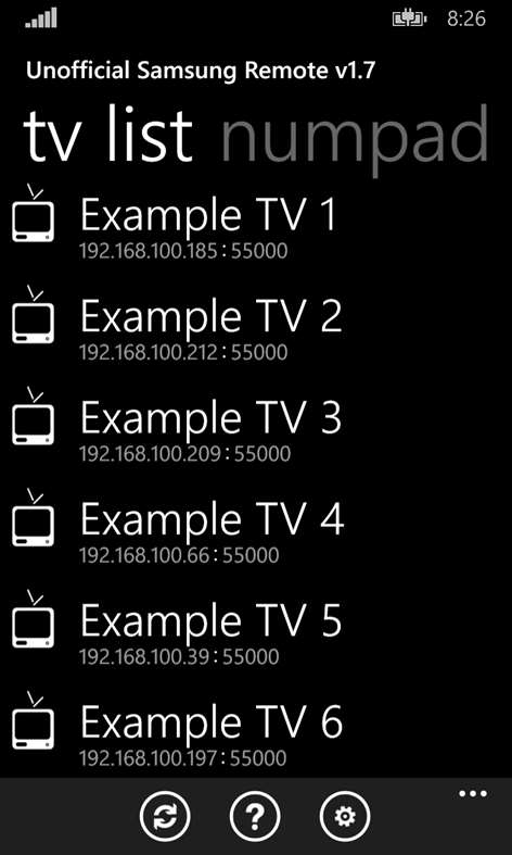Unofficial Samsung Remote Screenshots 1