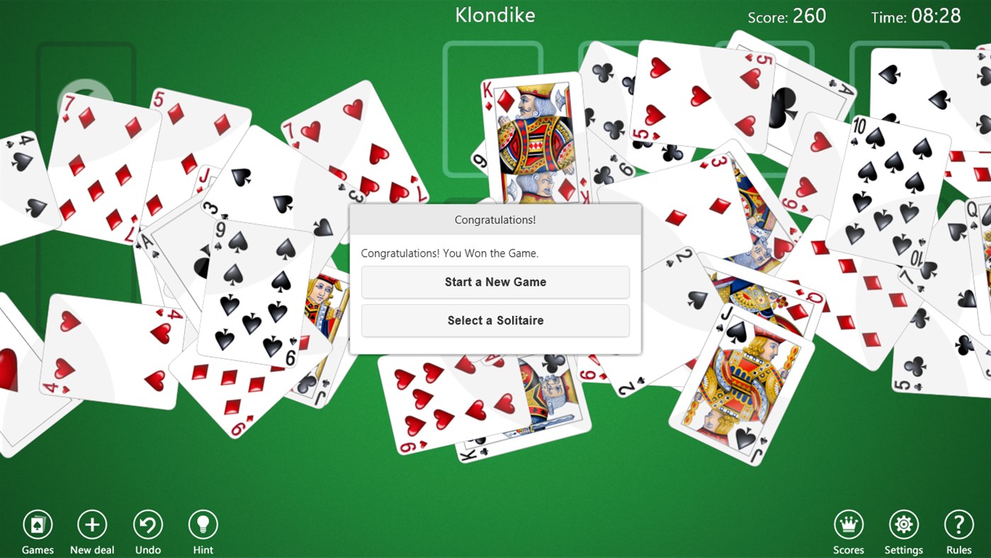 windows 7 klondike solitaire game
