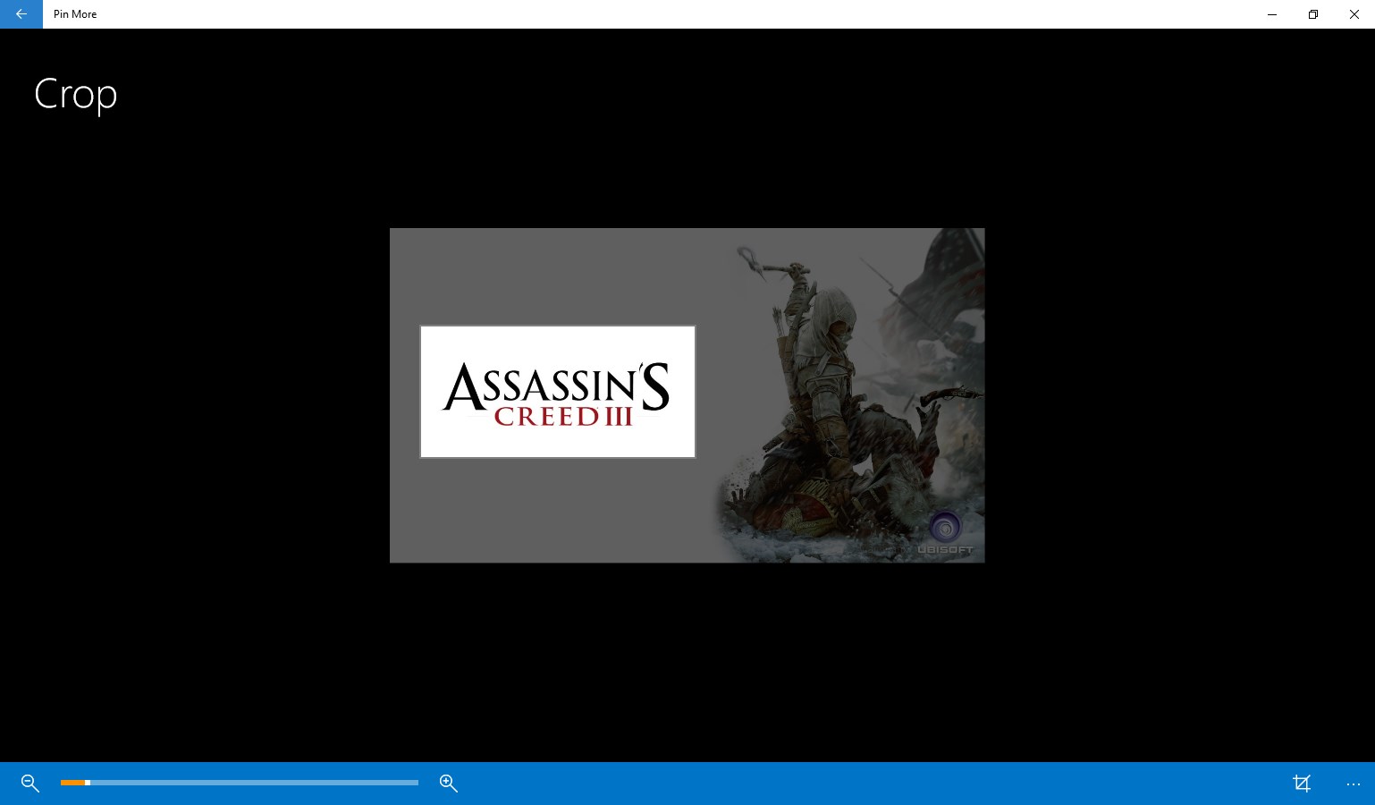 Crop your images without having to use other applications.