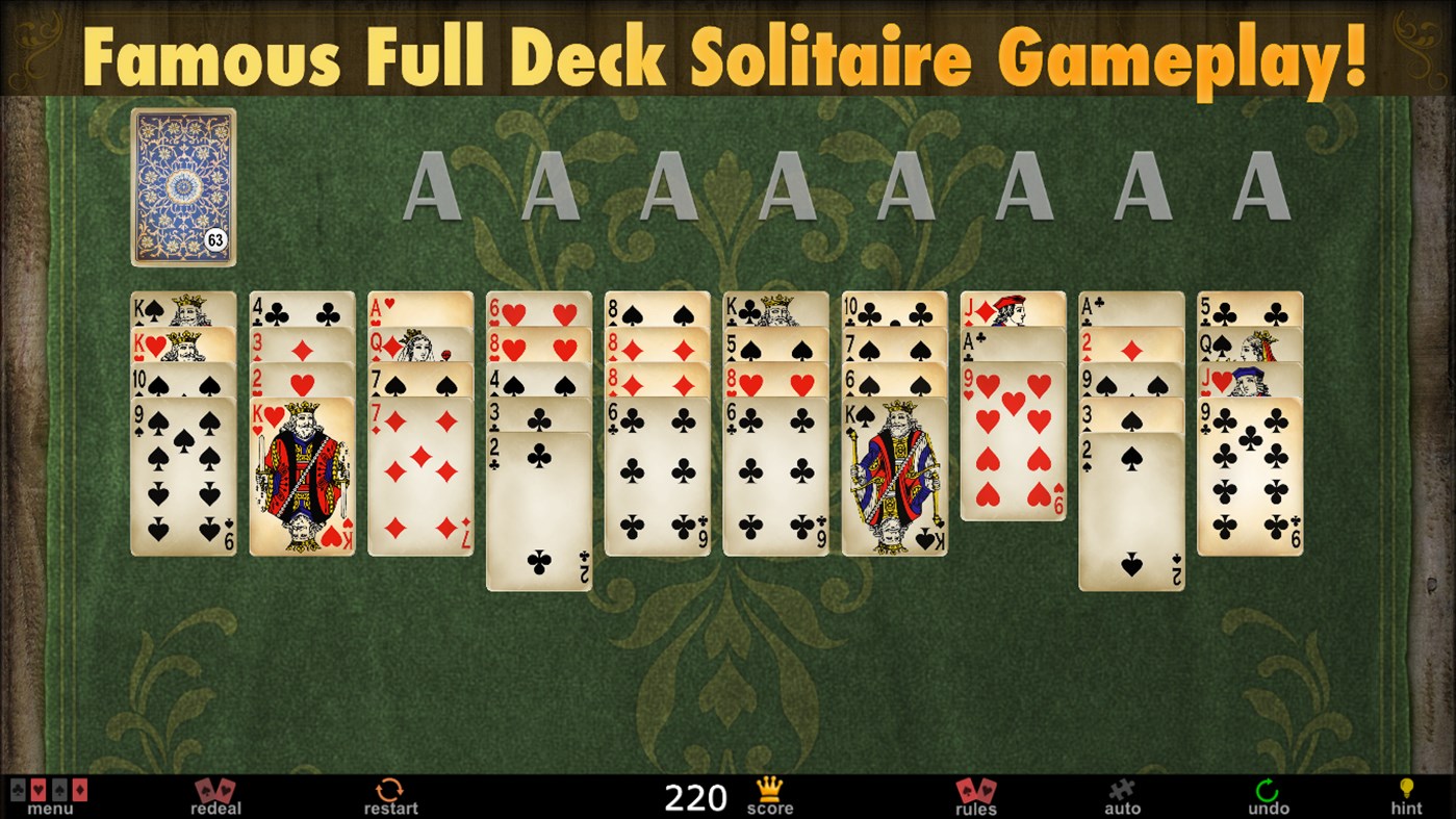 #2. Full Deck Solitaire (Windows) Podle: GRL Games