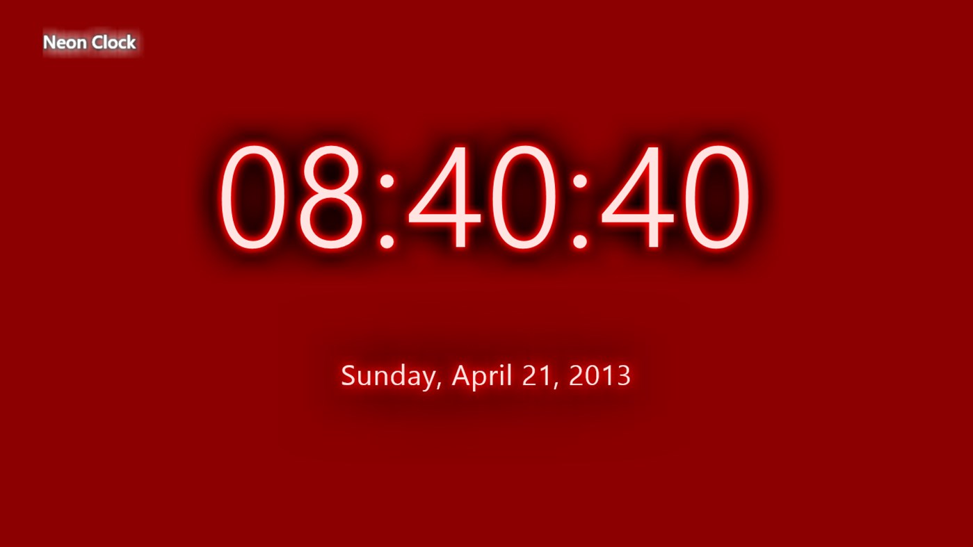 #5. Neon Clock (Windows) 由: Sumit Dutta