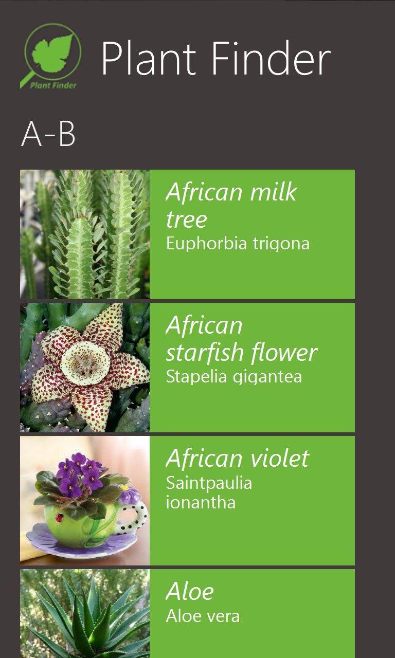 Plant Finder for Windows 10