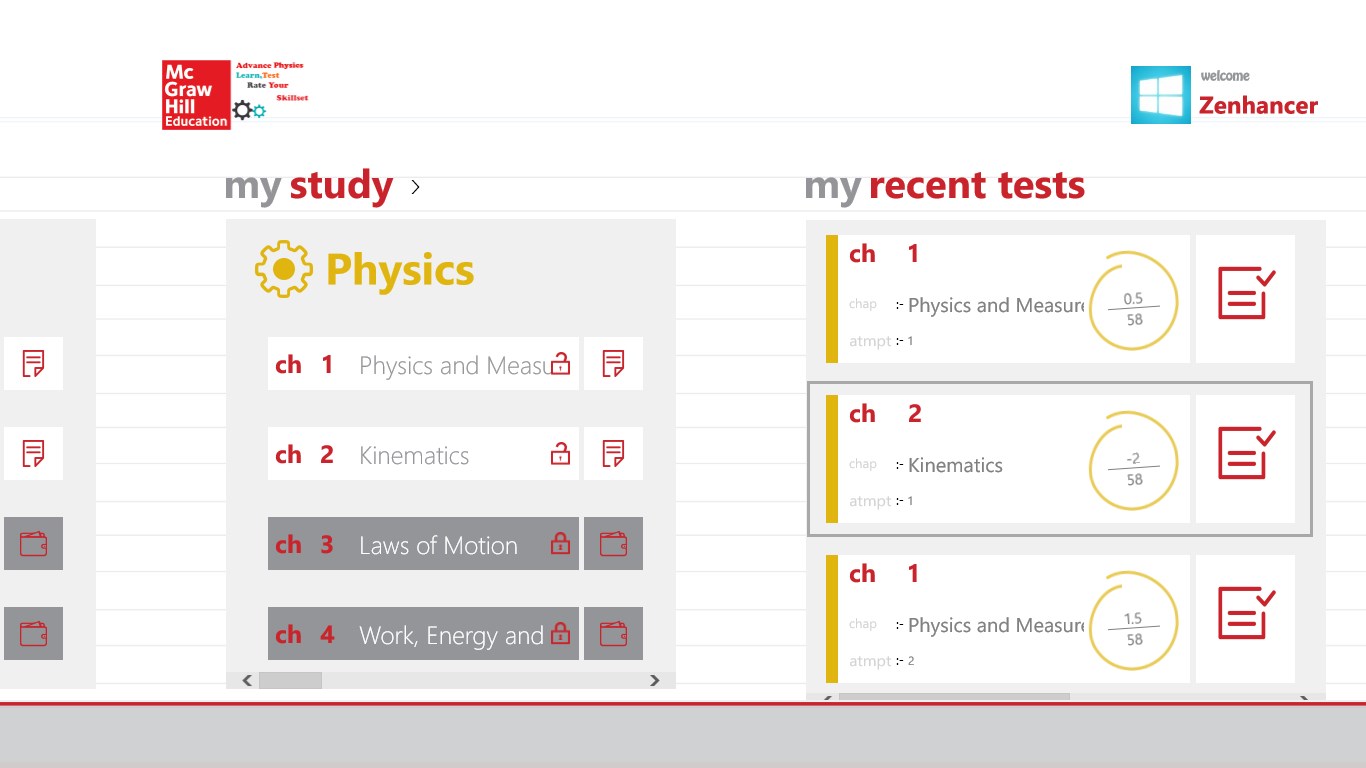 Physics tests. Advances in physics.