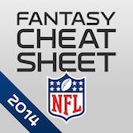 NFL Fantasy Football Cheat Sheet Draft Kit 2014 By NFL