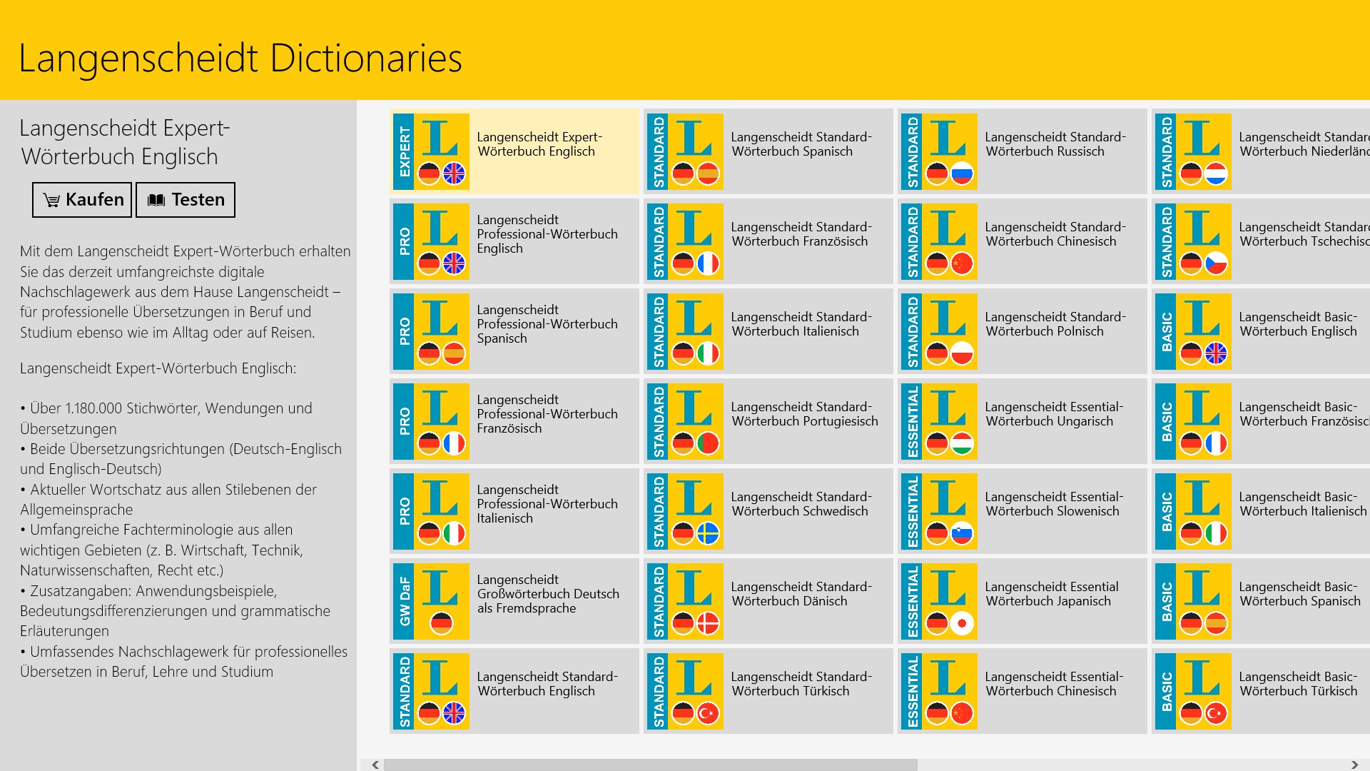 Langenscheidt Dictionaries – Kostenloser Download und Installation 