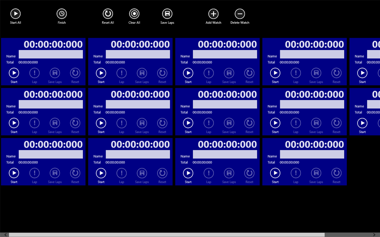 #2. Infinite Stopwatches (Windows) 由: BNR Studios