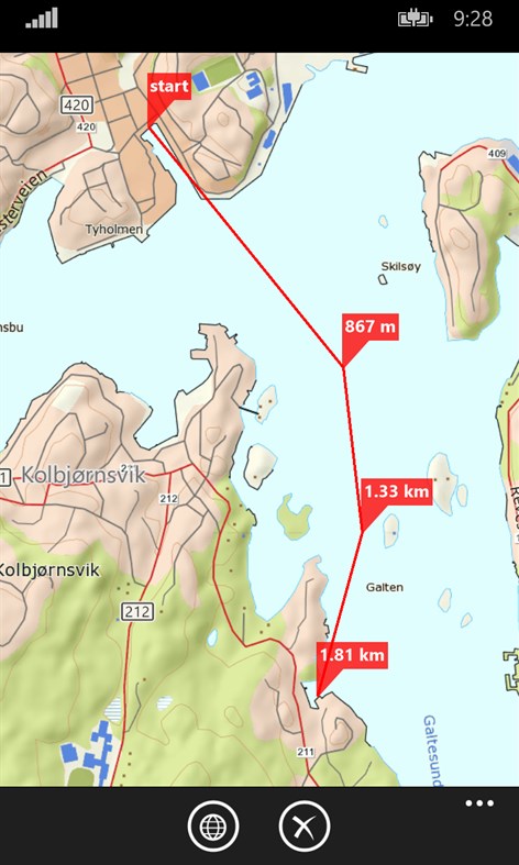 #2. PocketMap (Windows) Podle: Kjetil Ribe
