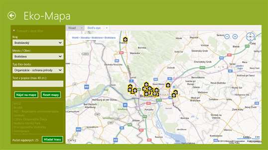 Eko-mapa pre Win 8 screenshot 6