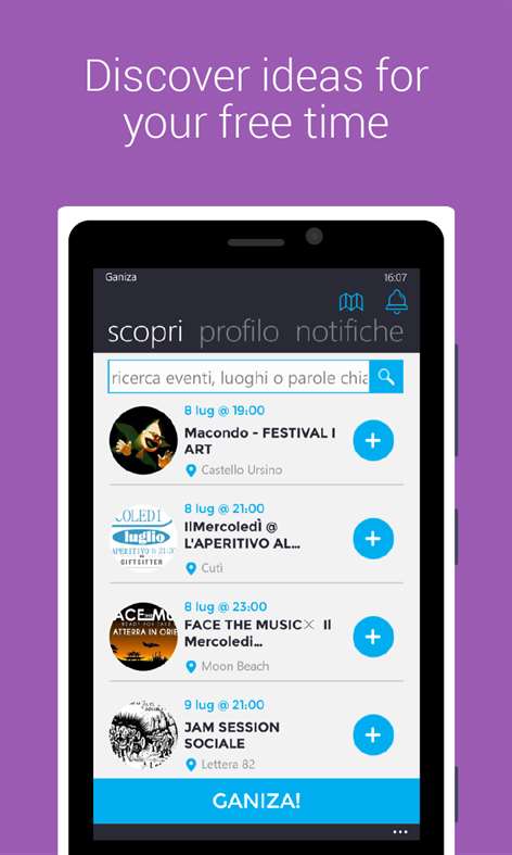 Ganiza: easy social planning Screenshots 1