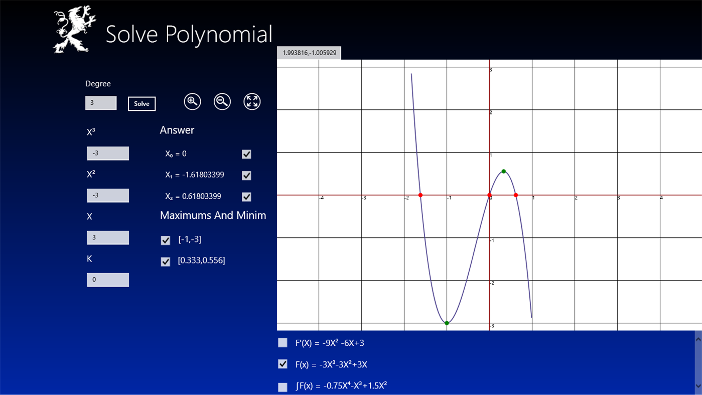 #1. Solve Polynomial Equation (Windows) Podle: Cesar Berard