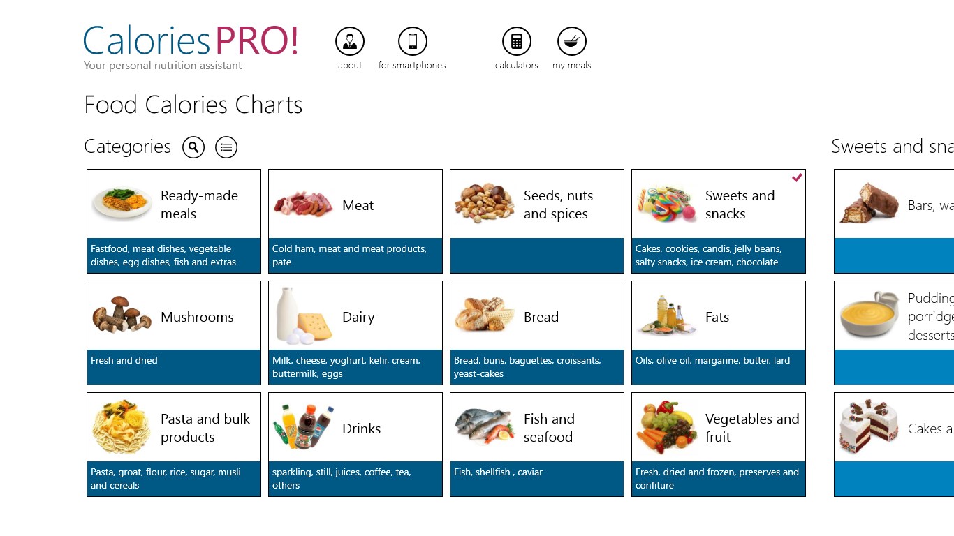 Calories PRO! screenshot