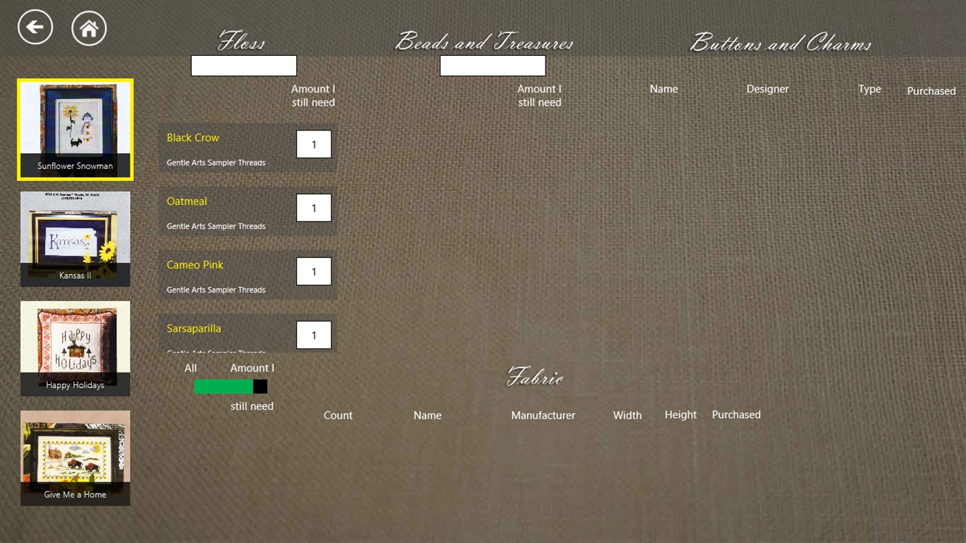 #7. My Cross Stitch Tracker (Windows) De: VABTM Software and Consulting
