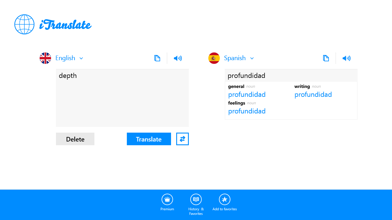 iTranslate translator & dictionary for Windows 10