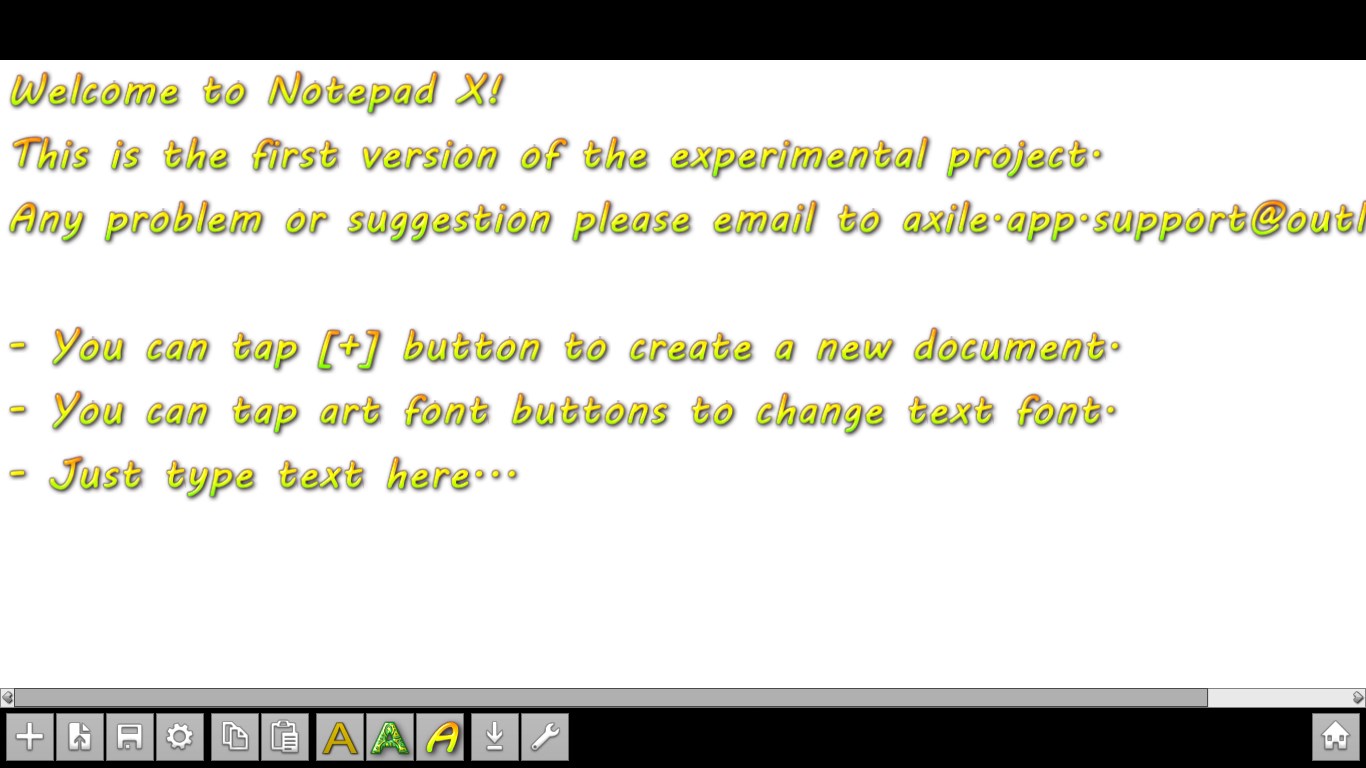 Notepad X screenshot