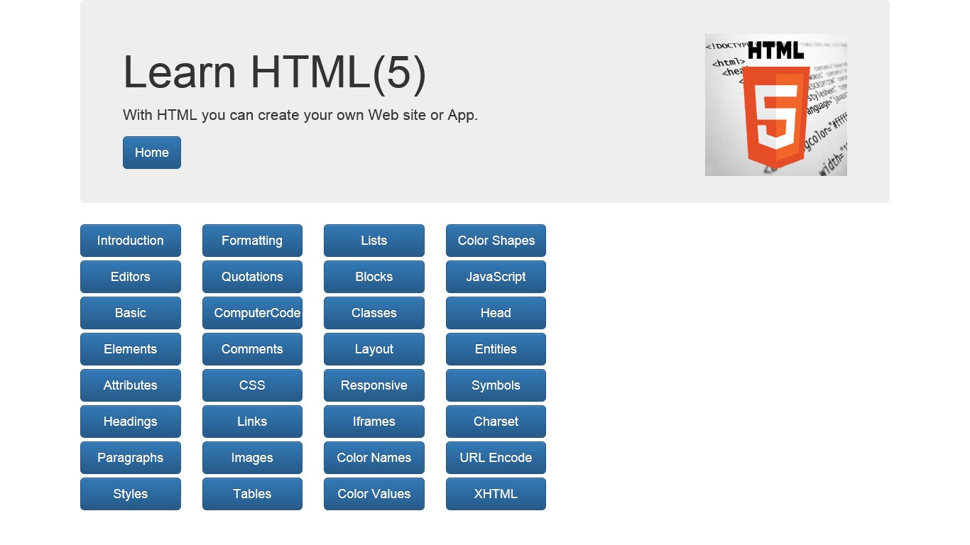 Learn HTML(5) screenshot