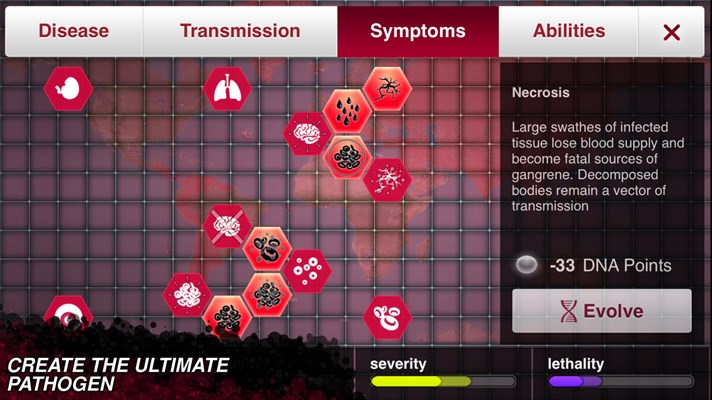 Screenshot: Create the ultimate pathogen
