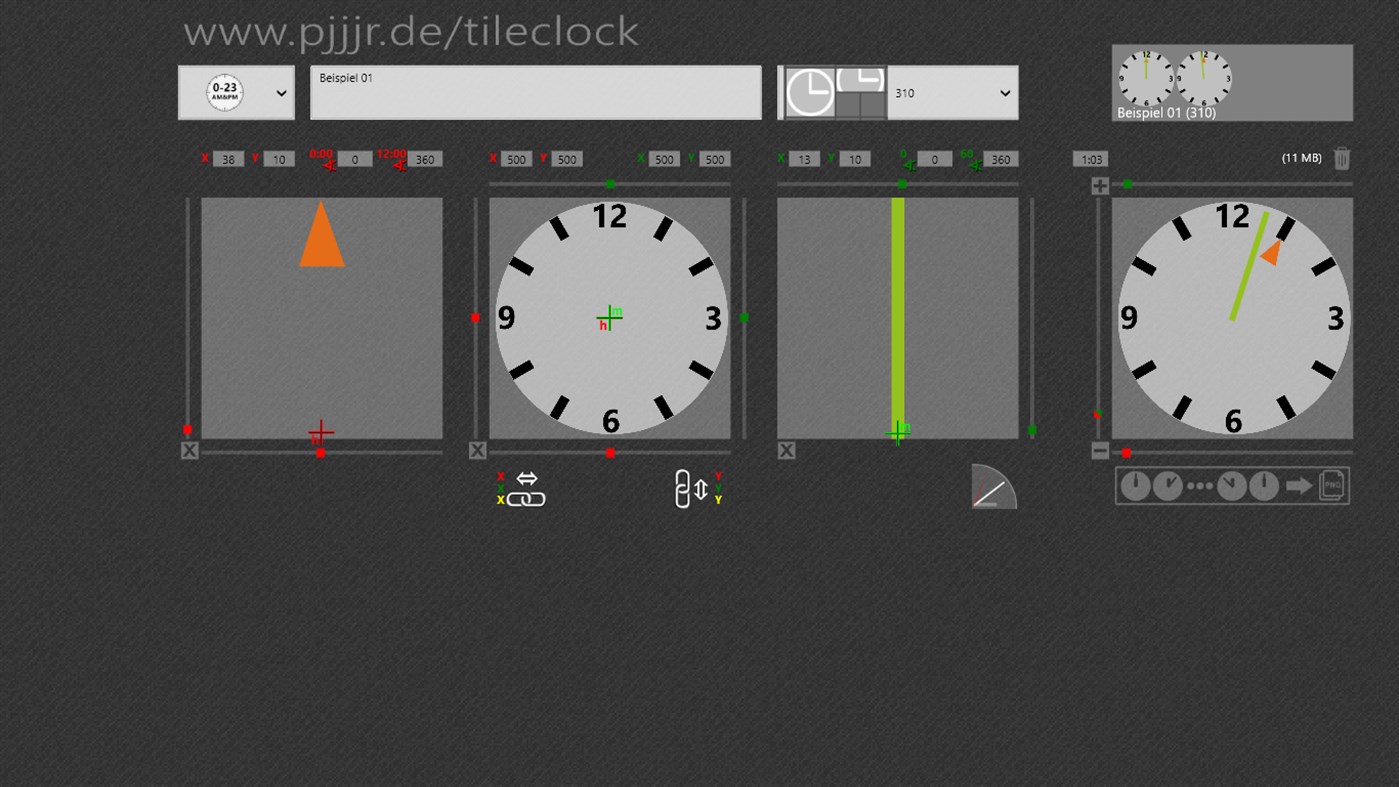 #6. Tile-Clock (Windows) 由: Ralf Ellersiek