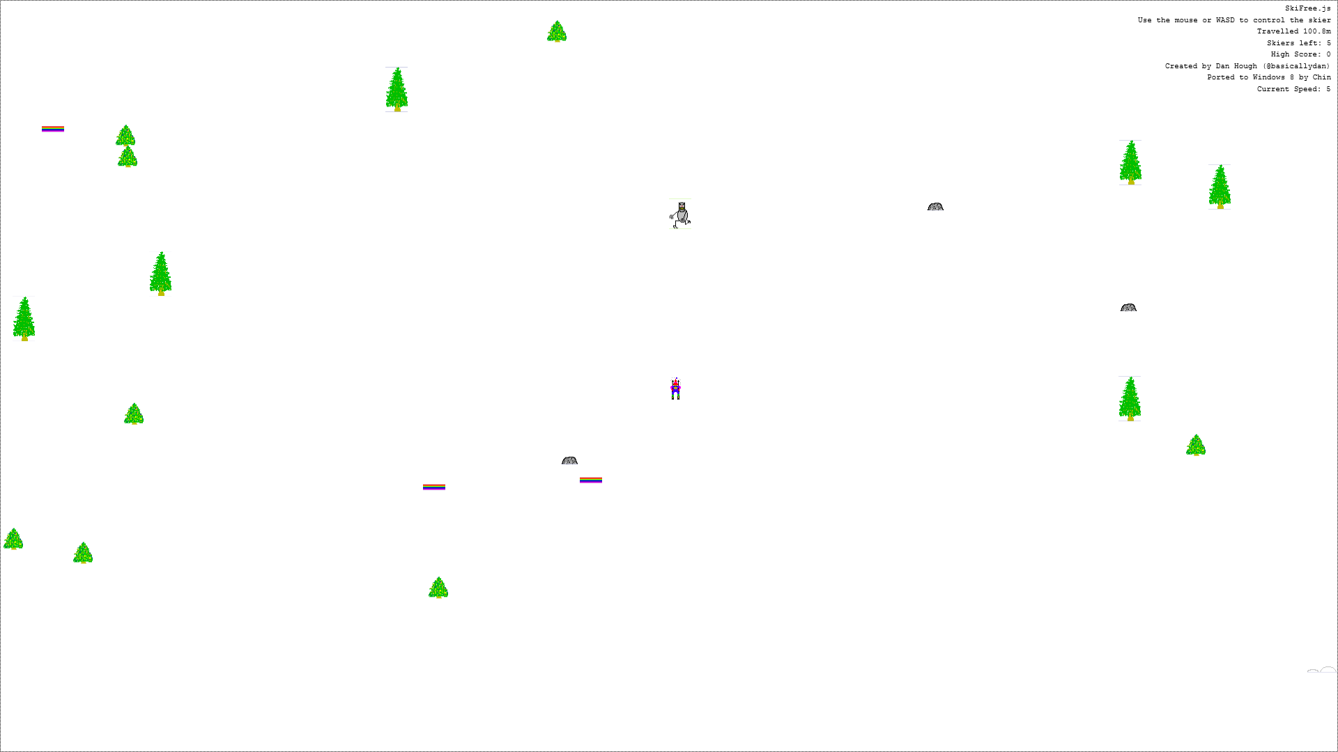 Screenshot 2 from SkiFree
