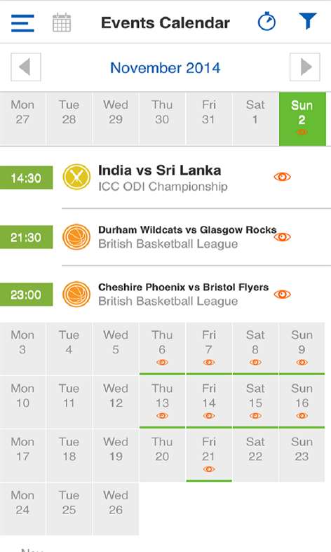 My Sports Diary Screenshots 2