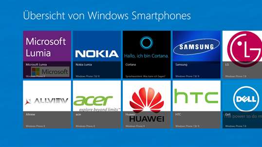 Übersicht von Windows Smartphones screenshot 1