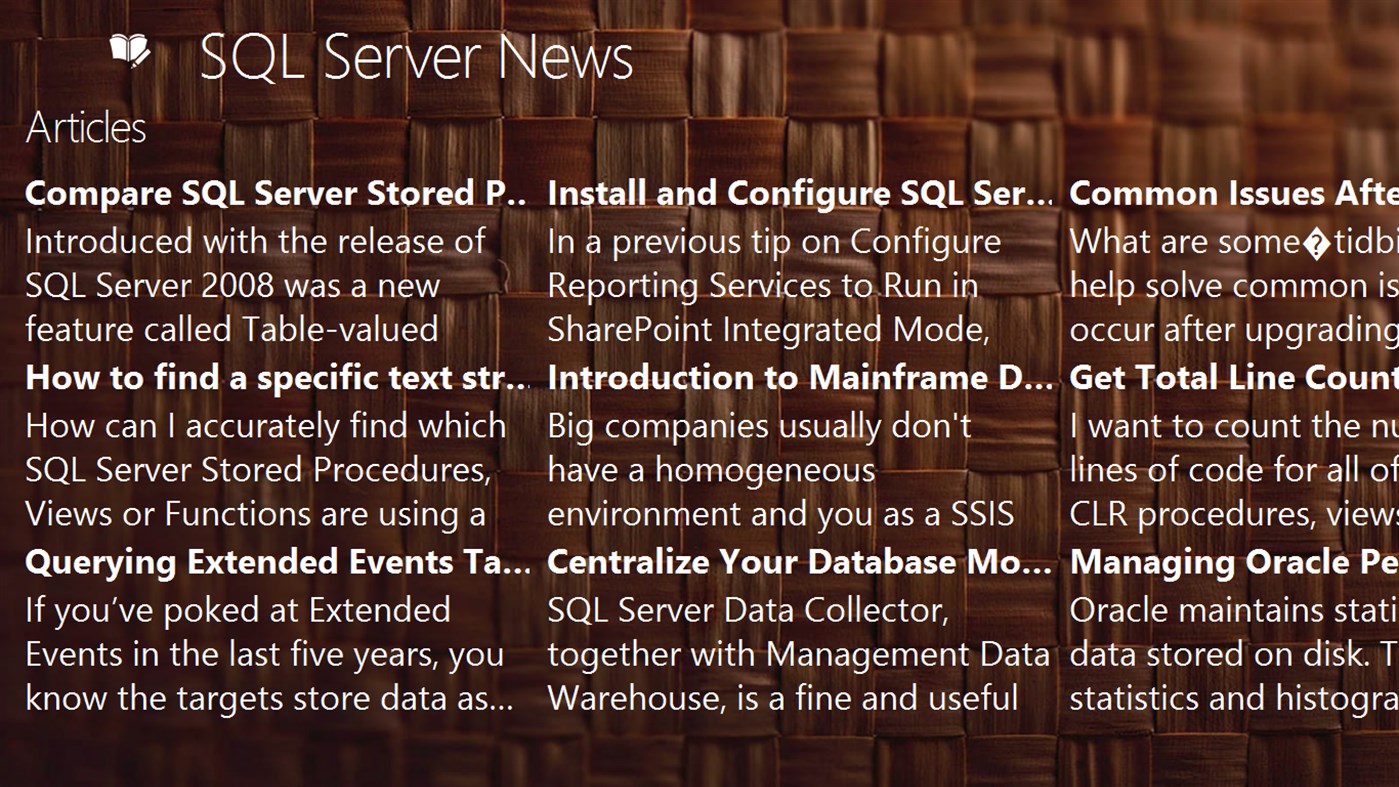 #1. SQL Server News! (Windows) Göre: Ajit Ananthram