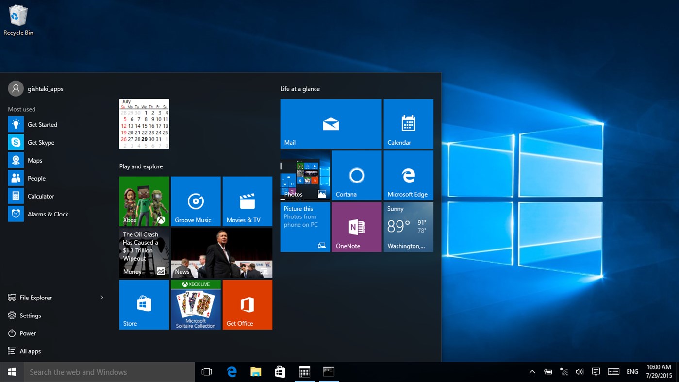 #3. Calendar Live Tile (Windows) Ved: gishtaki