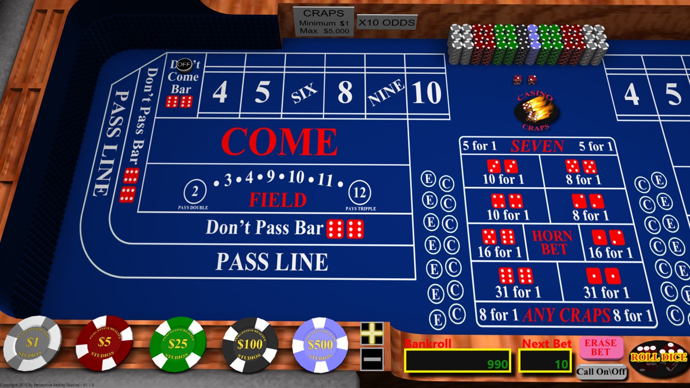 #1. Casino Craps (Windows) By: Perceptive Reality Studios