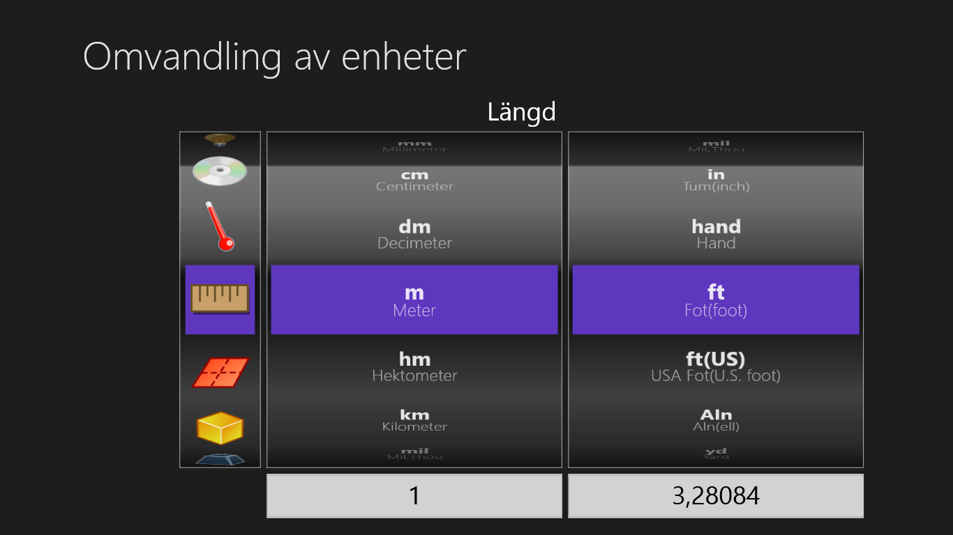 Omvandling enheter tryck