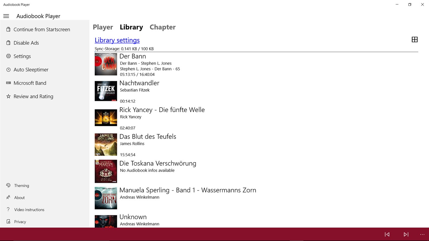 #5. Audiobook Player (Windows) Με: Chris Spettmann Software