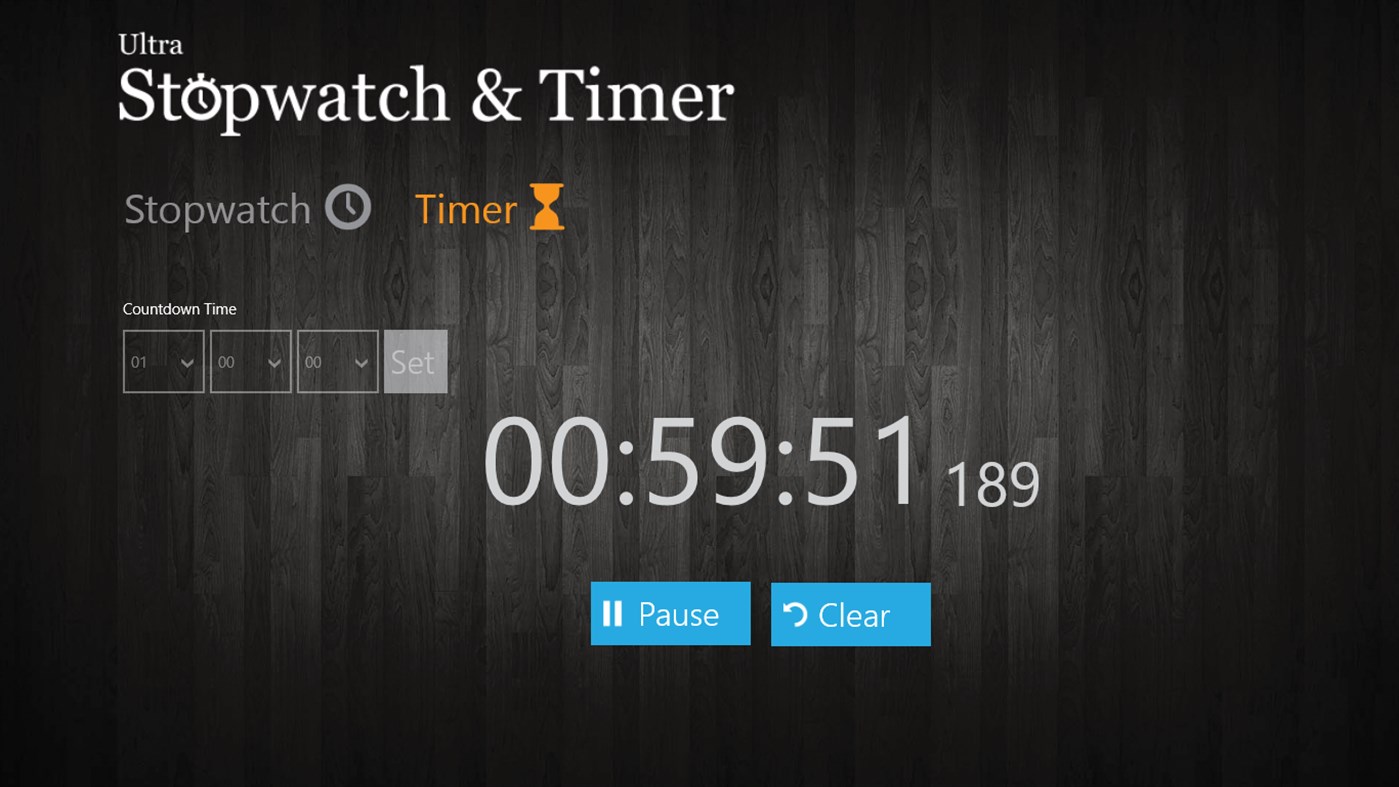 #3. Ultra Stopwatch & Timer (Windows) Podle: Ecsolvo Technologies