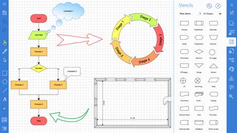Grapholite - Diagrams, Flow Charts and Floor Plans Designer Screenshots 1