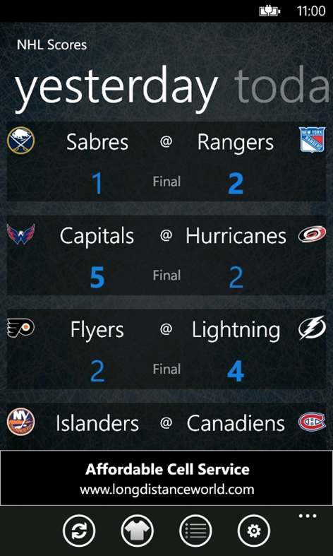 NHL Scores & Alerts Screenshots 1