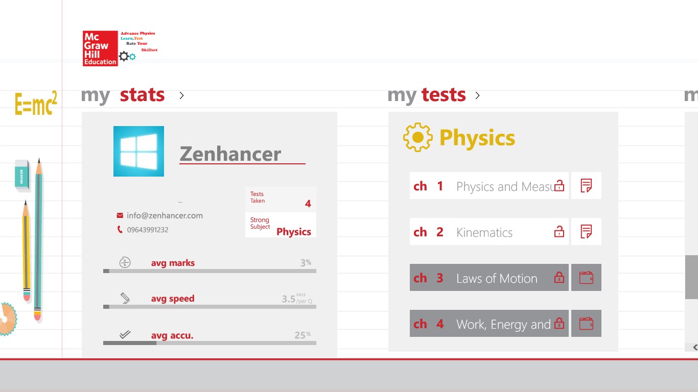 Physics tests