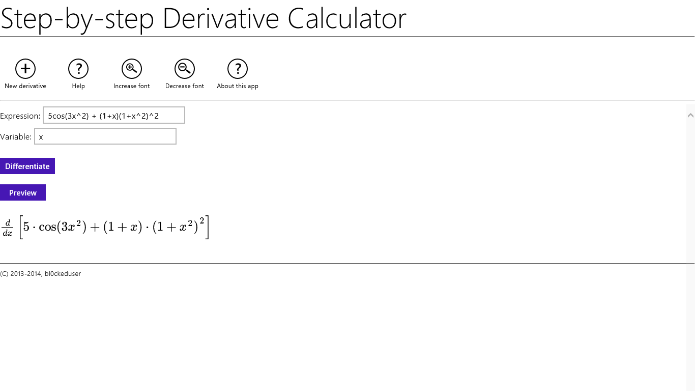 Differentiation calculator deals