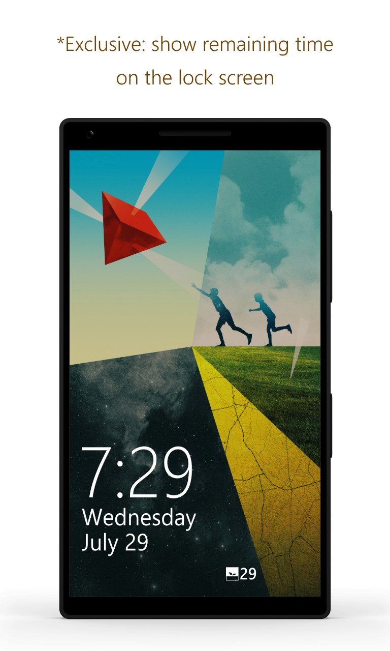 Screenshot: *Exclusive: show remaining time on the lock screen