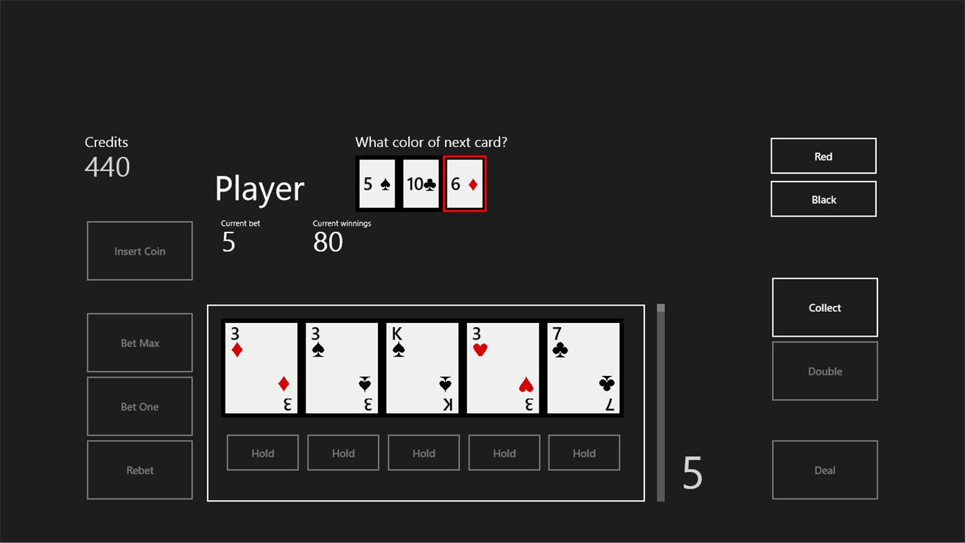 #2. Video Poker W8 (Windows) Bởi: Krets