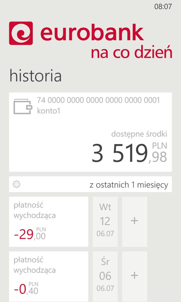 Screenshot 3 eurobank mobile windows