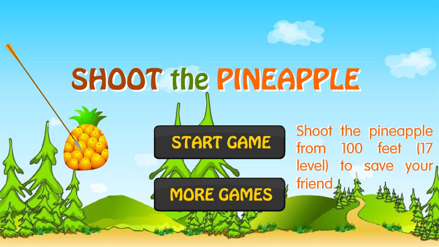 #1. Shoot The Pineapple (Windows) Podle: minigame365