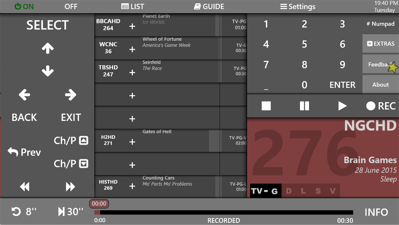 #4. DIRECTV Remote (Windows) Podle: Cheero