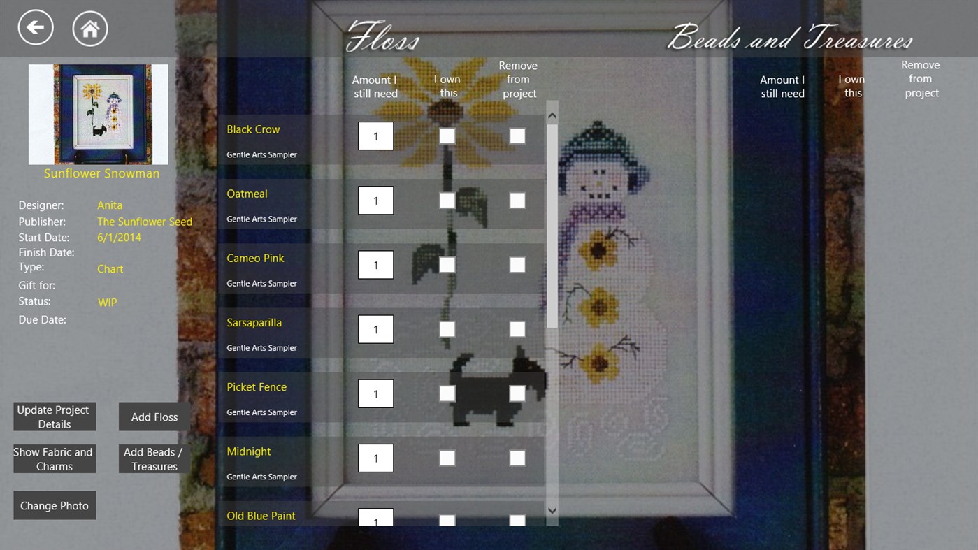 #6. My Cross Stitch Tracker (Windows) De: VABTM Software and Consulting