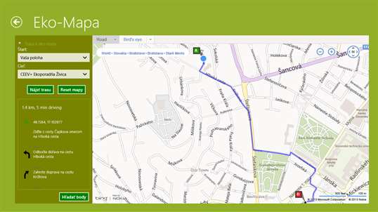 Eko-mapa pre Win 8 screenshot 7