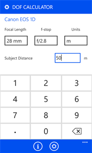 DoF Calculator™ screenshot 2