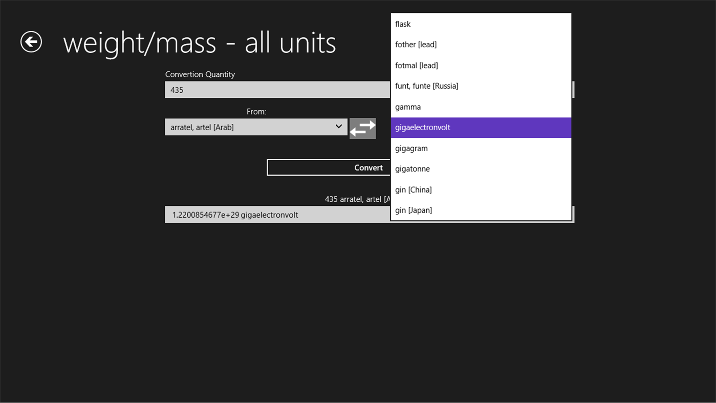 #6. UnitsPad - Units Converter (Windows) di: AswinKP
