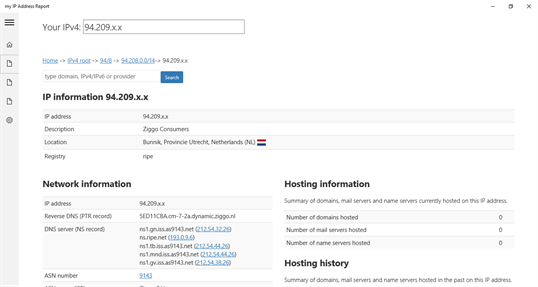 my IP Address Report screenshot 2