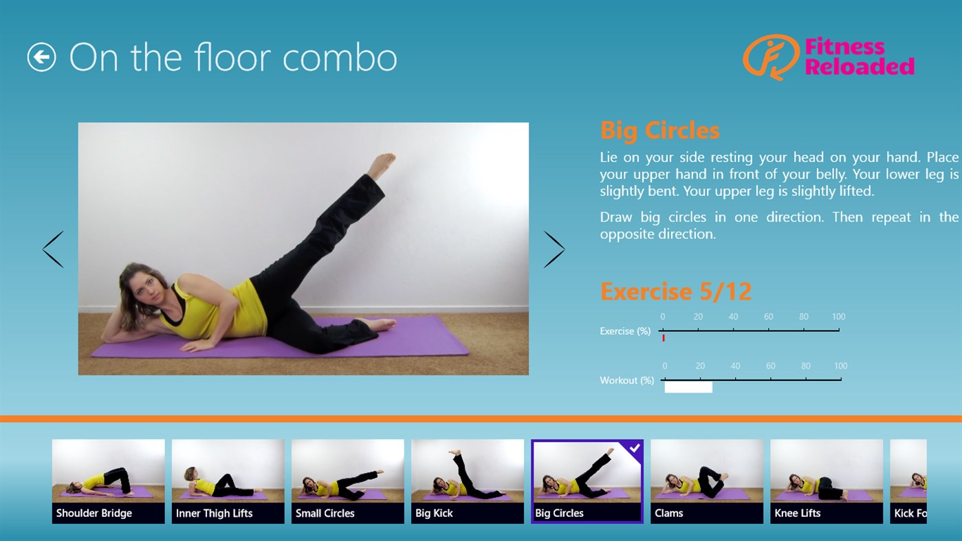#2. Legs & Glutes Exercises (Windows) By: Fitness Reloaded