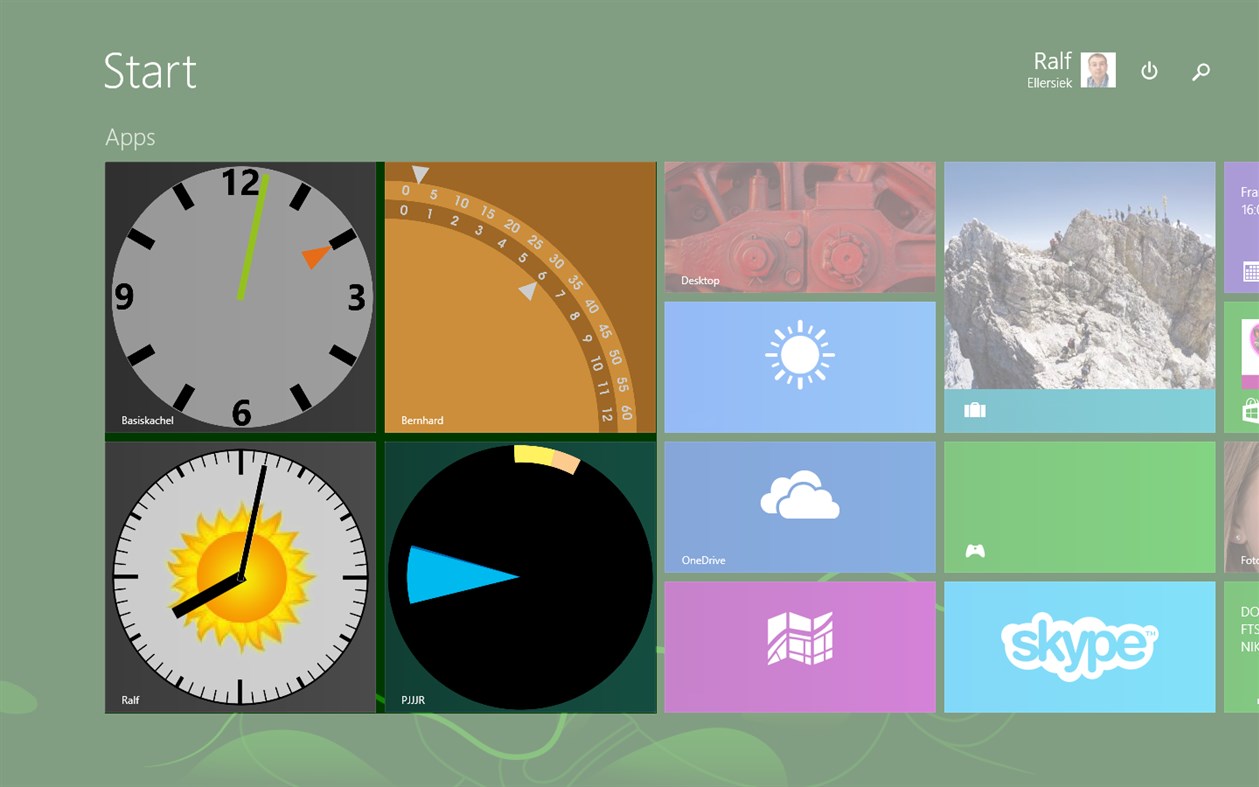 #8. Tile-Clock (Windows) 由: Ralf Ellersiek