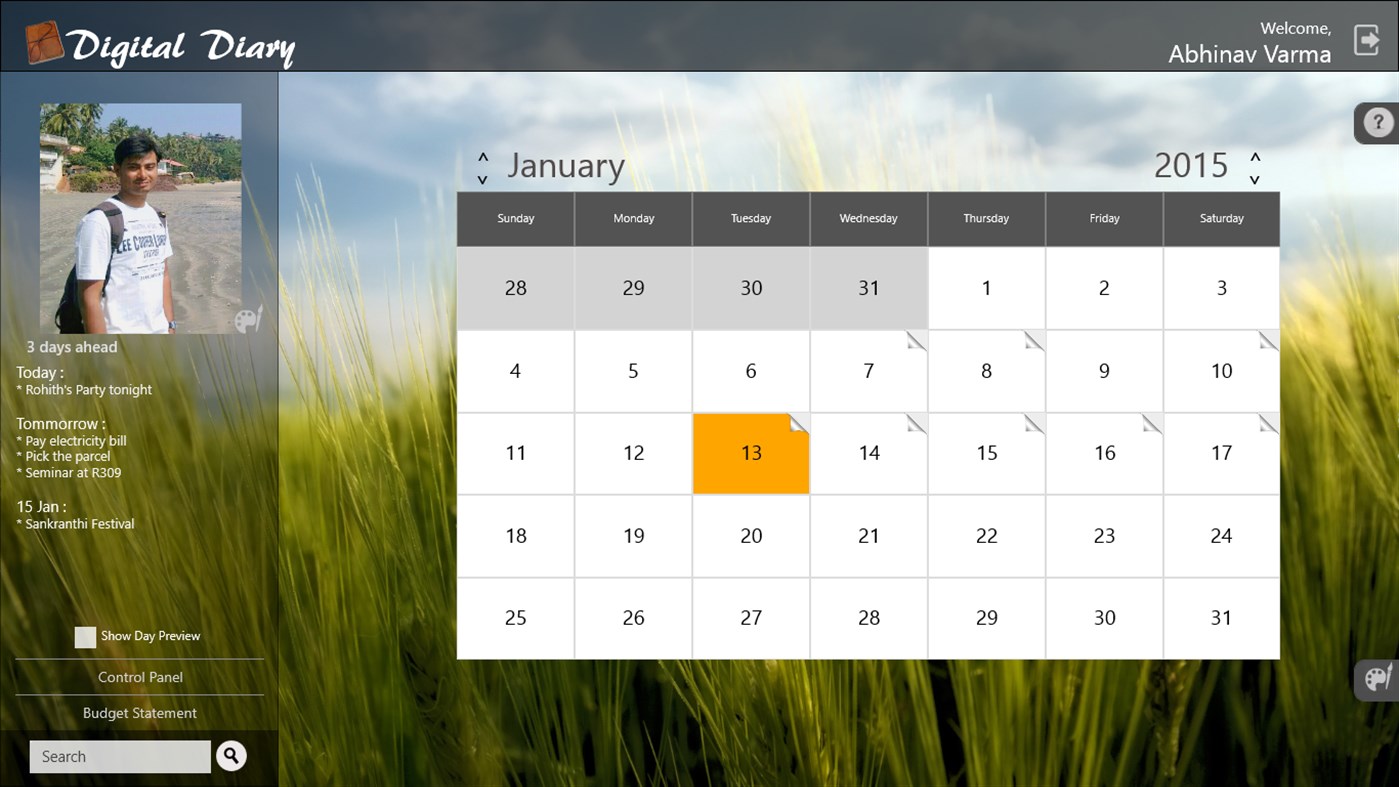 #2. Digital Diary Pro (Windows) 由: Abhinav Tipirisetty