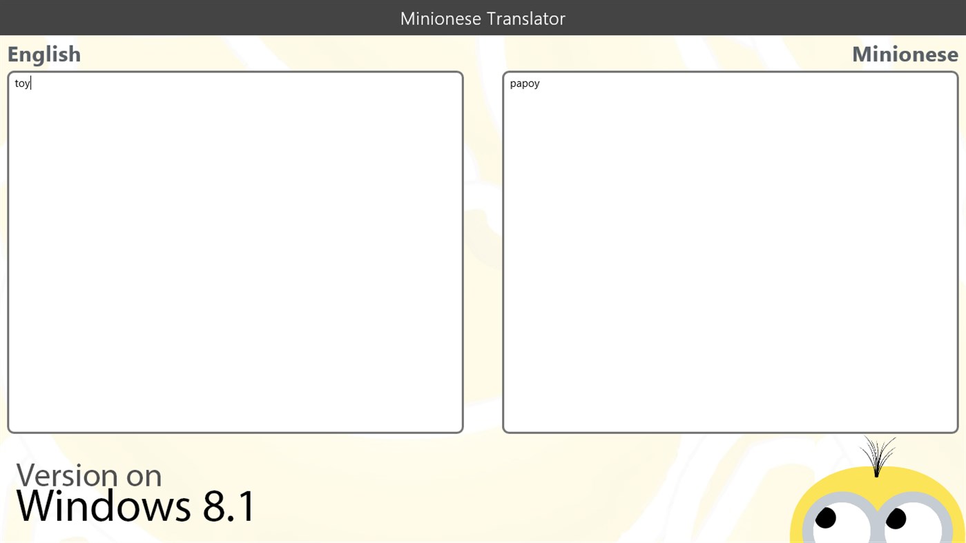 #1. Minionese Translator (Windows) 由: Phenoman Solutions