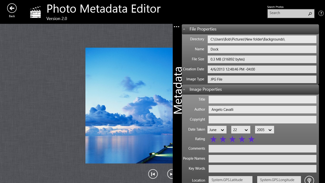 Microsoft Windows 8 Photo Editor