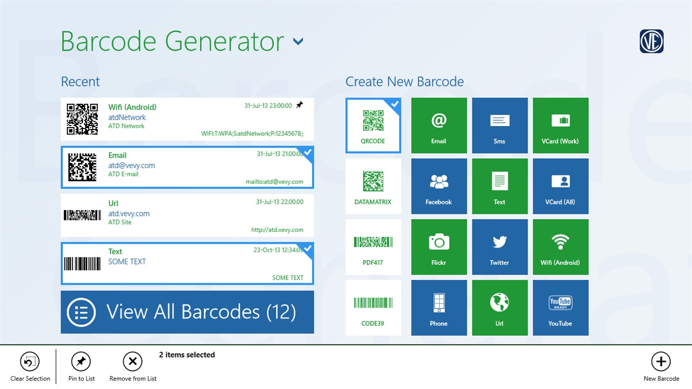 #7. Barcode generator (Windows) 게시자: VEVY EUROPE SpA